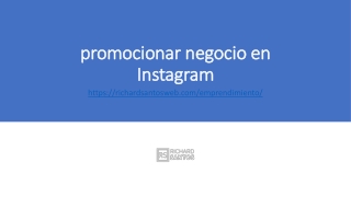 promocionar negocio en Instagram