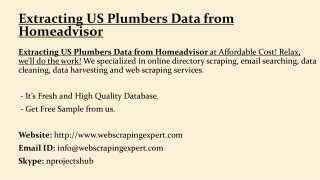 Extracting US Plumbers Data from Homeadvisor