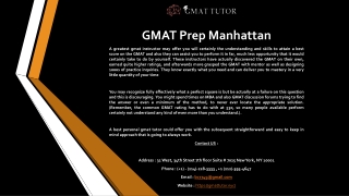 GMAT Prep Manhattan