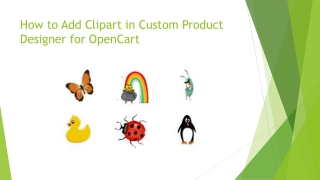 Clipart in Custom Product Designer for OpenCart