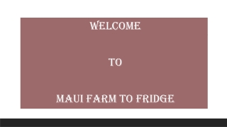 Maui At-Home Meal Delivery