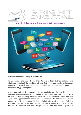 Mobile Entwicklung Innsbruck- Wir machen es!