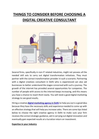 Digital creatives consultant in delhi