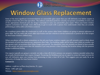 Window Glass Replacement