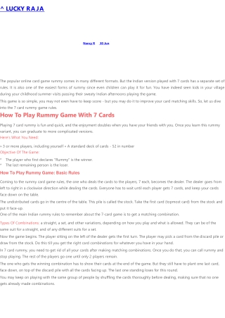 How To Play Seven Cards Rummy In India: Rules & Basics