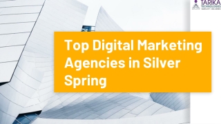 Top Digital Marketing Agencies in Silver Spring