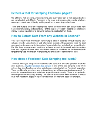 Best Facebook Data Scraper