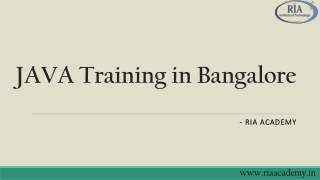 Java Training in Marathahalli