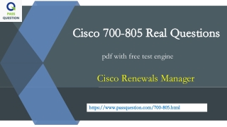 Cisco Renewals Manager 700-805 Exam Questions