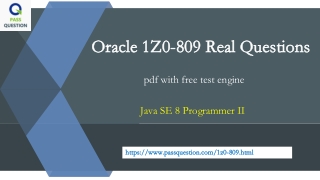 Java SE 8 Programmer II 1Z0-809 Dumps