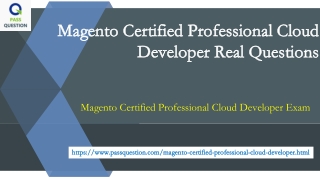 Magento Certified Professional Cloud Developer Exam Dumps