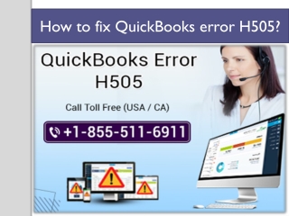 How to fix QuickBooks error H505?