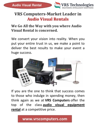 Audio Visual Equipment Supplier in Dubai