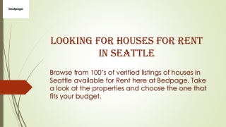 Luxurious Houses for Rent in Seattle