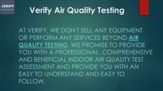 Air Quality Testing  | Mold Inspection services