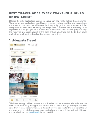Best Travel Apps to Download