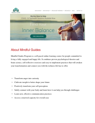 Get Free Mindful Guides E-Course