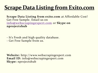 Scrape Data Listing from Exito.com