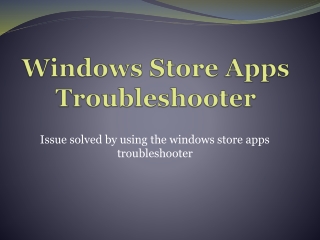 How To Fix Windows Apps Troubleshooter Issue?