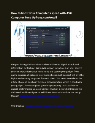 How to boost your Computer’s speed with AVG Computer Tune Up