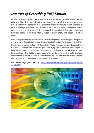Internet of Everything (IoE) Market