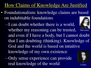 How Claims of Knowledge Are Justified