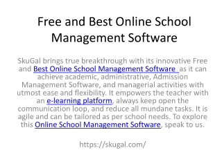 Free and Best Online School Management Software