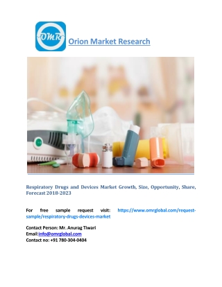 Respiratory Drugs and Devices Market Growth, Size, Opportunity, Share, Forecast 2018-2023