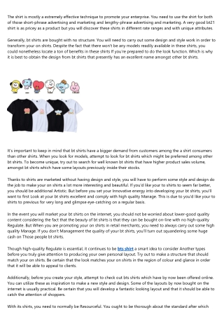 How the 10 Worst bt21 shirts Fails of All Time Could Have Been Prevented