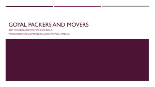 Book now for best relocation service in Ambala