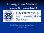 Immigration Medical Exams Form I-693
