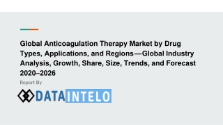 Anticoagulation Therapy Market by Drug Types, Applications, and Regions — Global Industry Analysis, Growth, Share, Size,