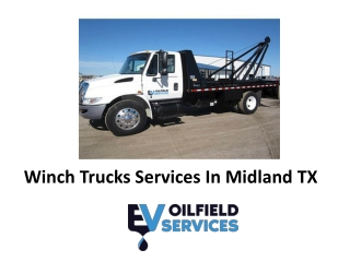 Winch Trucks Services In Midland, TX