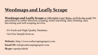 Weedmaps and Leafly Scrape
