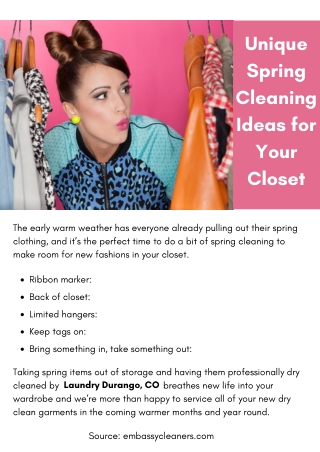 Unique Spring Cleaning Ideas for Your Closet