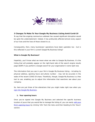 3 Changes To Make To Your Google My Business Listing Amid Covid