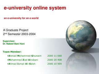 e-university online system an e-university for an e-world
