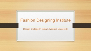 Fashion Designing Institute - Avantika University