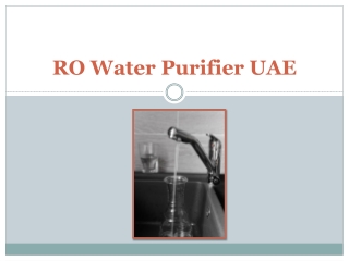 Harmful Chemicals, Pollutants Stop At RO Water Purifier UAE