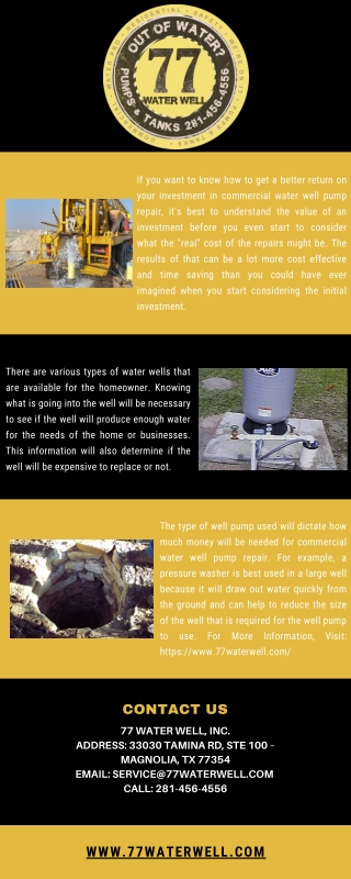 Water Well Inspection Conroe TX