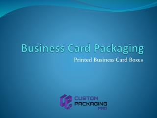 Business card packaging