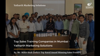 Top Sales Training Companies in Mumbai - Yatharth Marketing Solutions