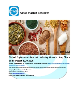 Global Phytosterols Market Size, Industry Trends, Share and Forecast 2020-2026