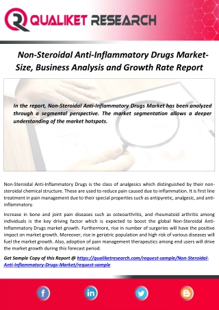 Global Non-Steroidal Anti Inflammatory Drugs Market  Application, marketing strategy, Future Trend and Regional Analysis
