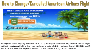 How to Change/Cancelled American Airlines Flight