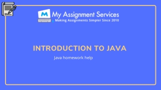 Introduction to Java by Java homework experts