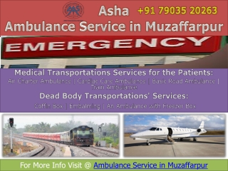 Shift your Patient by Ambulance Service in Muzaffarpur in one Hour | ASHA
