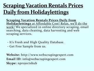 Scraping Vacation Rentals Prices Daily from Holidaylettings