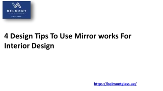 4 Design Tips To Use Mirror works For Interior Design