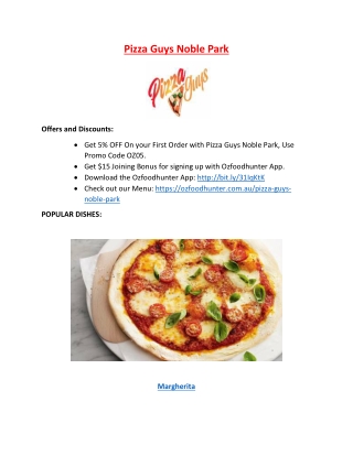 Pizza Guys Noble Park Melbourne, Victoria - 5% Off